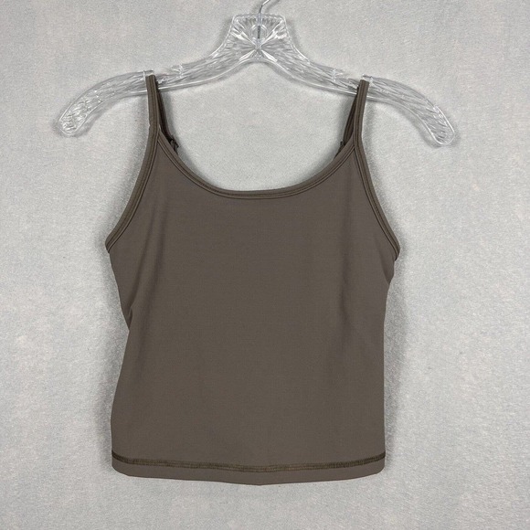Everlane The Perform Cami Size XXS Sports Bra Camisole Taupe Athletic Crop Top - Picture 1 of 9